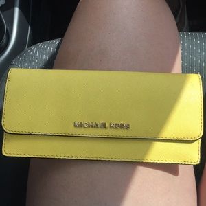 Yellow Michael Kors wallet